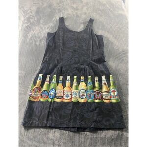 Koko Island Se M Back Zip Dress/swim Cover Up Beer Bottles